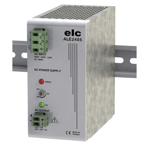 Alimentatore elettrico su guida DIN - ALE2405 - ELC construction électronique - AC/DC / ad uscita semplice / regolato