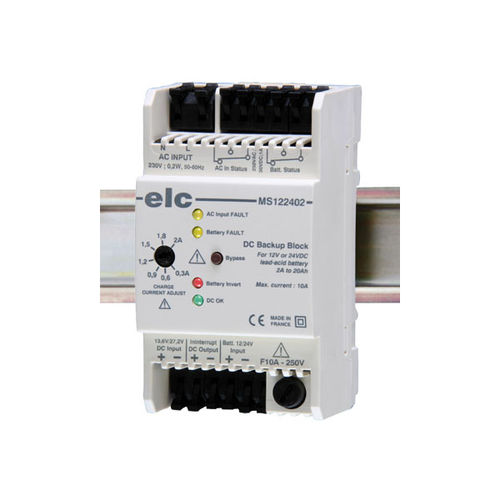 Alimentatore elettrico su guida DIN - MS122402 - ELC construction électronique - AC/DC / ad uscita semplice / regolabile
