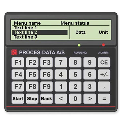 Interfaccia operatore con tastiera - PD681  - PROCES-DATA A/S - portatile / LCD / IP65