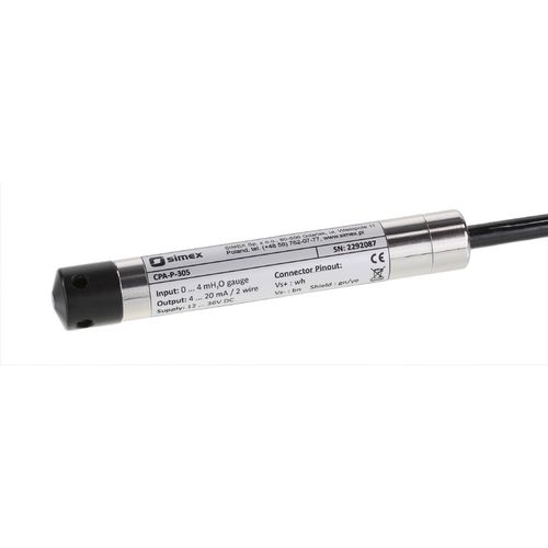 Sensore di livello idrostatico - CPA-P-305 series - SIMEX Sp. z o.o. - per liquidi / 4-20 mA / 2 cavi