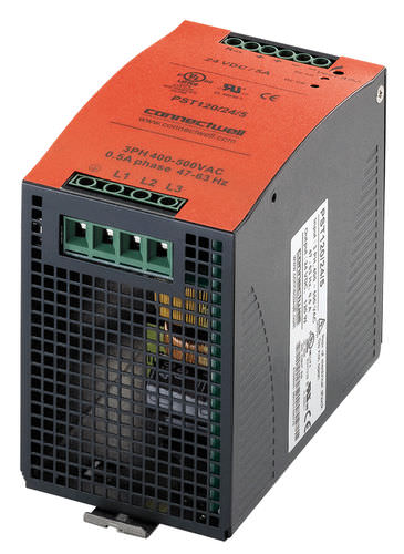 Alimentatore elettrico su guida DIN - 12 - 48 V, 120 - 480 W | PST120 - PST120 series - Connectwell Industries - AC/DC / a commutazione / trifase