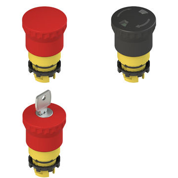 Pulsante a fungo - E2 PE Series - Pizzato Elettrica - a chiave / di arresto di emergenza / IP67