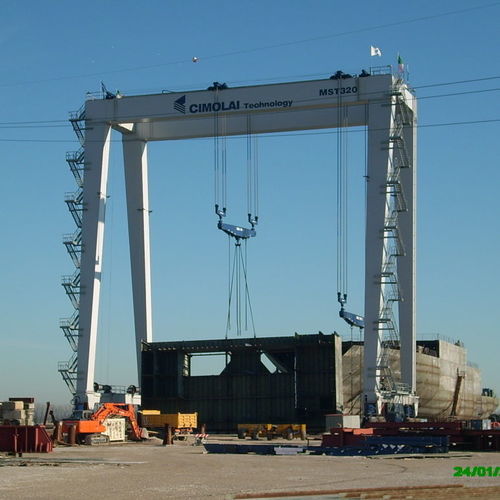 Gru a cavalletto gommata - MST 320 - CIMOLAI TECHNOLOGY - da scaricamento navi