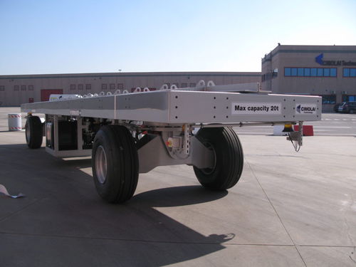 Rimorchio a pianale - FBT 20 - CIMOLAI TECHNOLOGY - da cantiere / per vetro / a 2 assi
