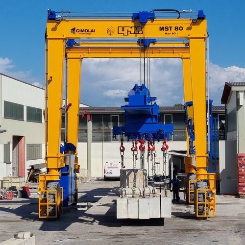 Carro cavaliere per travi prefabbricate in calcestruzzo - MST 80 - CIMOLAI TECHNOLOGY - per carichi pesanti / gommato