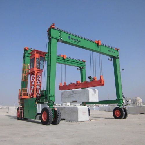 Gru a cavalletto gommata - MST 100 - CIMOLAI TECHNOLOGY - per cantieri di prefabbricati