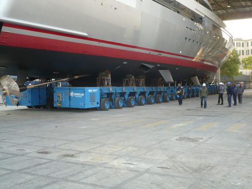 Carrello automotore più di 6 assi - MBT 350 + MBT 190 - CIMOLAI TECHNOLOGY - per barca