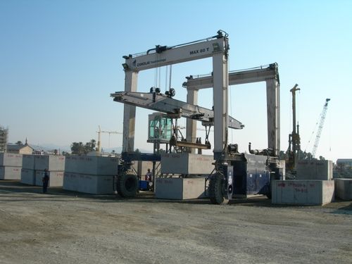 Gru a cavalletto gommata - MST 80 - 36 - CIMOLAI TECHNOLOGY - per cantieri di prefabbricati