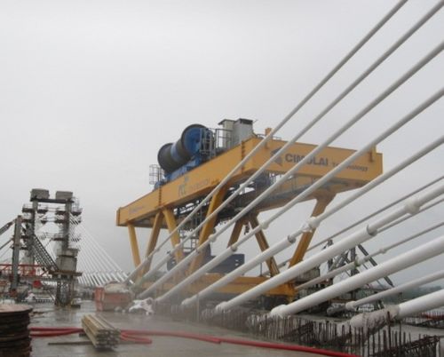 Gru su guida di scorrimento - CLD 260 - 8 - CIMOLAI TECHNOLOGY - derrick / per cantiere
