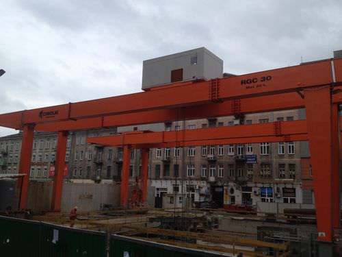 Gru a cavalletto su guida di scorrimento - RGC 25 - CIMOLAI TECHNOLOGY - per cantieri di prefabbricati