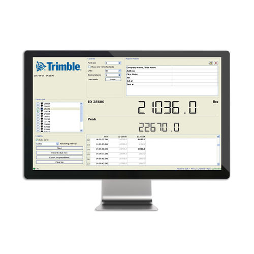 Software di calibrazione - Trimble Navigation - Construction Division - di sicurezza / registratore di dati / di macchina