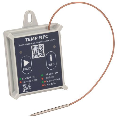 Registratore di dati di temperatura - TempNFC RCE -80 - Tecnosoft - NFC / senza schermo / per applicazioni alimentari