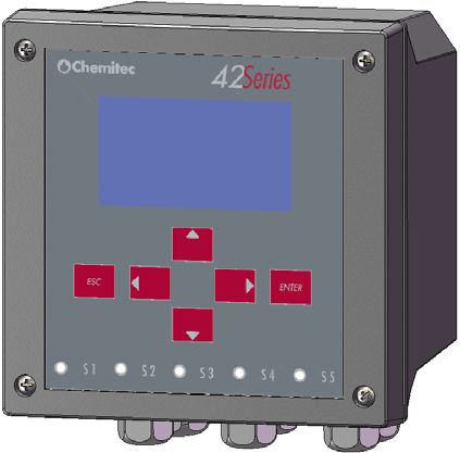 Trasmettitore di livello ad ultrasuoni - 4204 L/U series - CHEMITEC - a pressione differenziale / per liquidi / con display digitale