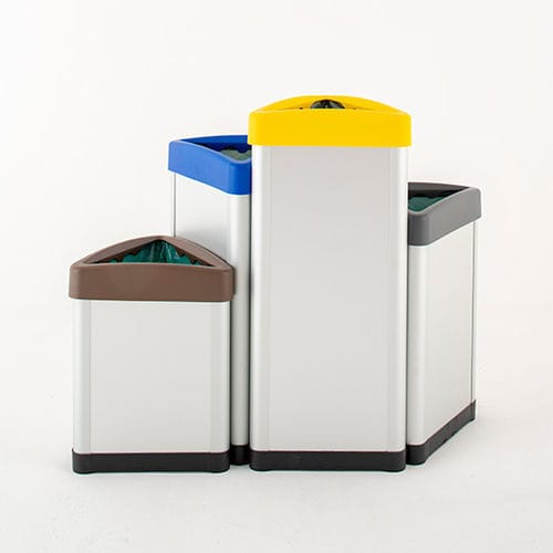 Contenitore per rifiuti in plastica riciclata - Delta - SARTORI AMBIENTE S.R.L. - in alluminio / per rifiuti domestici / per raccolta differenziata