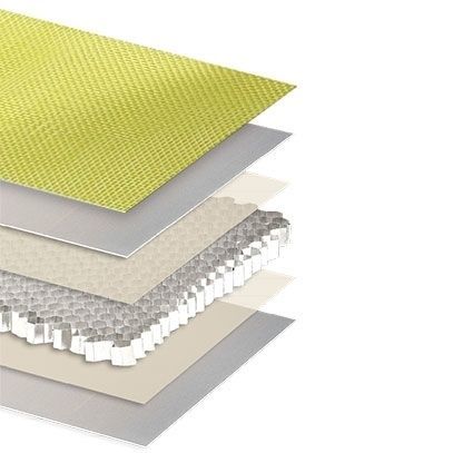 Pannello sandwich antiabrasione - Cel Components S.r.l. - in alveolari / rivestimento in alluminio / per soffitto