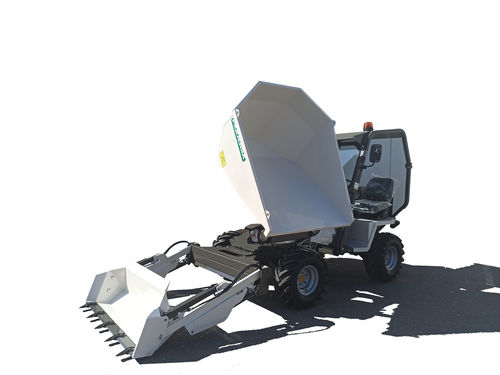 Dumper gommato - D-2500-AG - Piquersa Maquinaria, S.A. - diesel / autocaricante / con benna elevatrice e orientabile