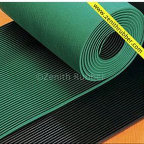 Tappeto antiscivolo - MN series - Zenith Industrial Rubber Products Pvt. Ltd. - a scanalature sottili / in gomma
