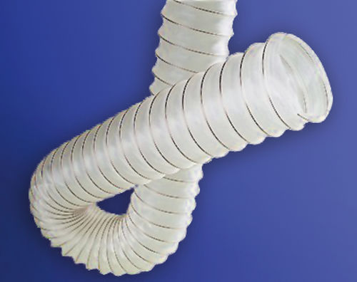 Tubo flessibile per gas di scarico - PUR/PU series - KLIMAWENT - per prodotto abrasivo / per aspirapolvere industriale / rinforzato con fili d'acciaio
