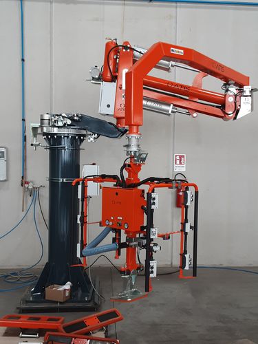 Manipolatore pneumatico - ATISmirus 500 VT - ATIS s.r.l. - con ventosa / a colonna / per l’industria della pietra