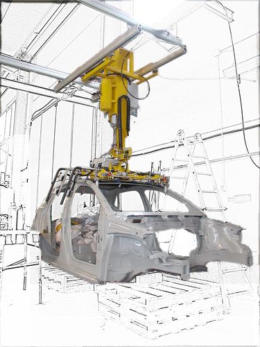 Manipolatore con presa - Atislinear  - ATIS s.r.l. - per movimentazione di componenti di automobili / per movimentazione / assistito