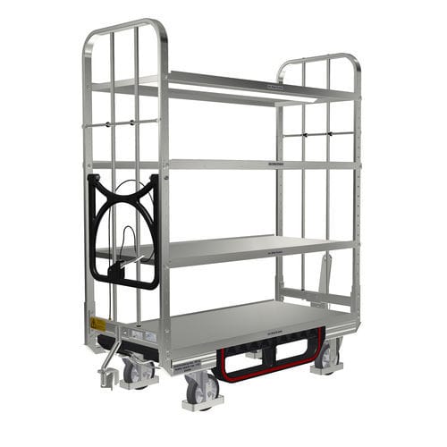 Carrello da trasporto - KLT 600 E4 VKD 1ZB150 2ZB150 - LKE GmbH - Excellence in Material Handling - per movimentazione / per preparazione di ordini / 4 livelli