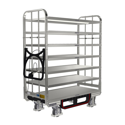 Carrello da trasporto - KLT 600 E7 OKD - LKE GmbH - Excellence in Material Handling - per movimentazione / per preparazione di ordini / in acciaio galvanizzato