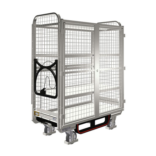 Carrello da trasporto - KLT 600 E4 SAFE OKD - LKE GmbH - Excellence in Material Handling - per movimentazione / per preparazione di ordini / in acciaio galvanizzato