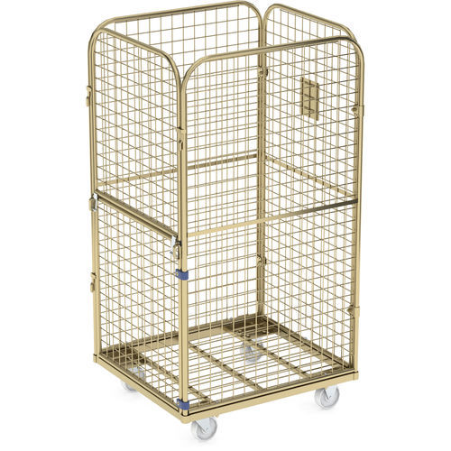 Roll-container per tessili - Premium X Standard - LKE GmbH - Excellence in Material Handling - in maglia metallica / 4 pannelli