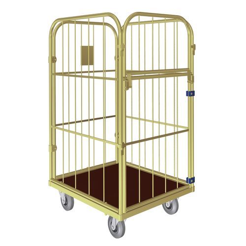 Roll-container per tessili - Junior X Standard - LKE GmbH - Excellence in Material Handling - in maglia metallica / 4 pannelli