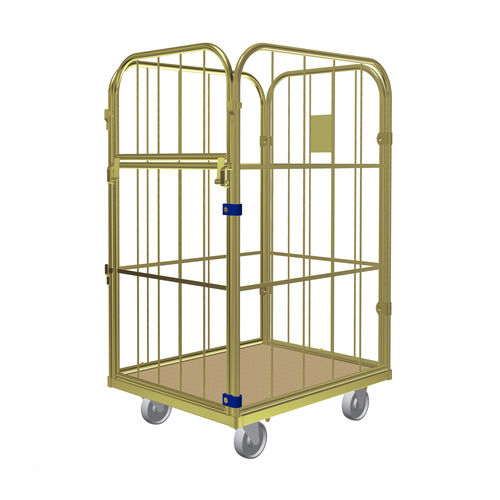 Roll-container per tessili - Junior S standard - LKE GmbH - Excellence in Material Handling - 4 pannelli / in maglia metallica