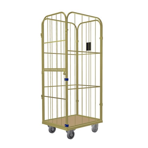 Roll-container per tessili - JUNIOR XL - LKE GmbH - Excellence in Material Handling - in maglia metallica / 4 pannelli