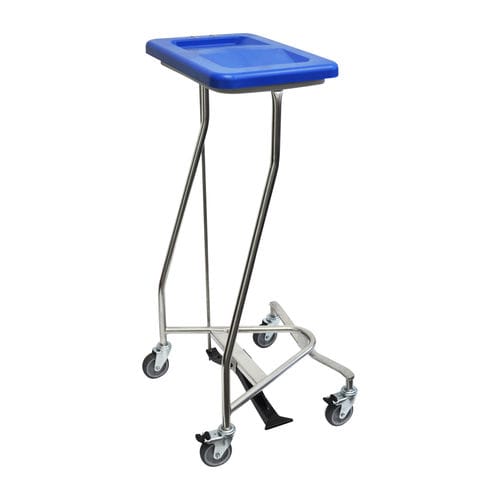 Carrello per la raccolta multiuso - WSS1-T-KIT - LKE GmbH - Excellence in Material Handling - in acciaio inossidabile / con pedale