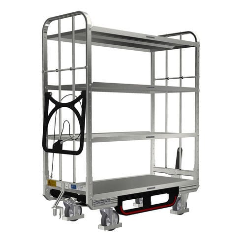 Carrello da trasporto - KLT 600 E4 VKD 3ZB100 - LKE GmbH - Excellence in Material Handling - per movimentazione / per preparazione di ordini / in acciaio galvanizzato