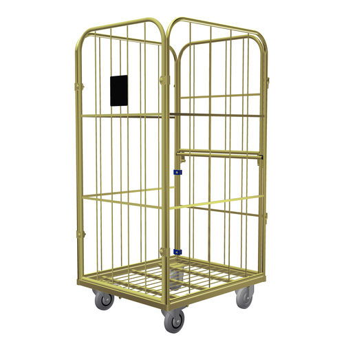 Roll-container per tessili - Classic X Combitainer - LKE GmbH - Excellence in Material Handling - 4 pannelli / in maglia metallica