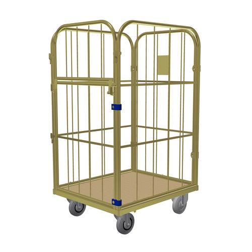 Roll-container per tessili - Junior S - LKE GmbH - Excellence in Material Handling - 4 pannelli / in maglia metallica