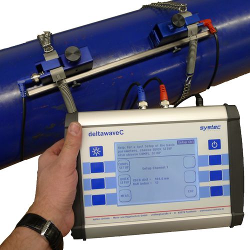 Misuratore di portata ad ultrasuoni - deltawaveC-P - systec Controls - volumetrico / per liquidi / DN15 - 1/2"