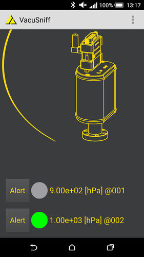 Applicazione mobile di telegestione periferiche - VacuSniff™ - Thyracont Vacuum Instruments GmbH - in tempo reale / Androïd / Bluetooth