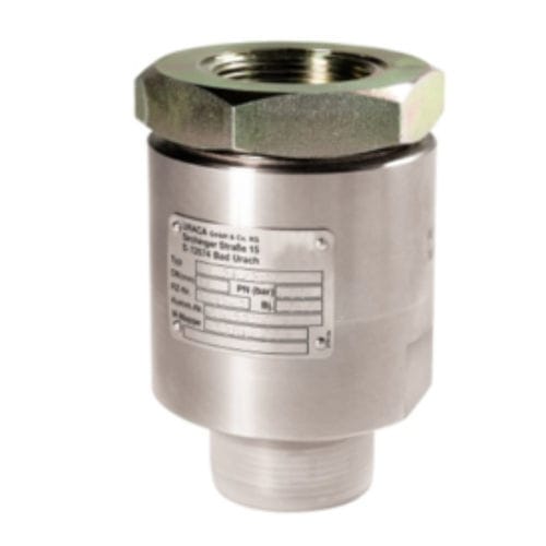 Valvola di ritegno a sfera - RV series - URACA GmbH & Co.KG - di disintasamento / di strozzamento / compatta