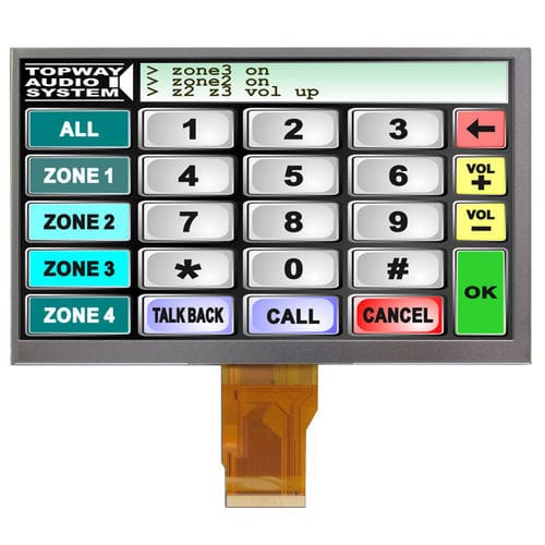 Modulo di visualizzazione TFT LCD - LMT070DNCFWD-NNA - TOPWAY LCD - con touch screen resistivo / a colori / 800 x 480