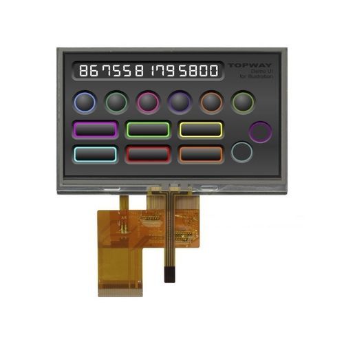 Display TFT LCD - LMT043DEFFWA-NNA - TOPWAY LCD - con touch screen resistivo / a colori / 480 x 272