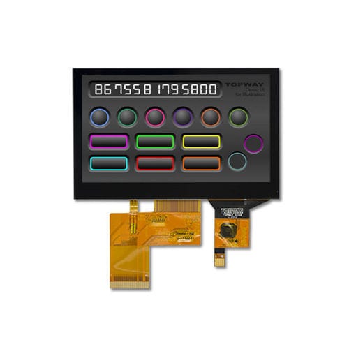 Display TFT LCD - LMT043DEFFWA-NND-2 - TOPWAY LCD - con touch screen capacitativo / a colori / 480 x 272