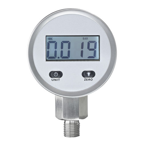 Manometro con display LCD - Digi-10 - Manometer Preiss EMPEO-KBM OHG - filettato / in acciaio inossidabile / a tubo Bourdon