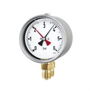 Manometro doppio - DRChG100-1 - Manometer Preiss EMPEO-KBM OHG - analogico / filettato / in acciaio inossidabile