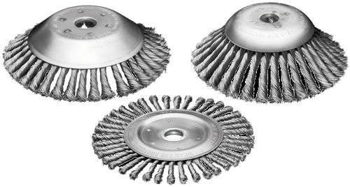 Spazzola circolare a mazzetti ritorti - STH series - Lessmann - di pulizia / in filo metallico
