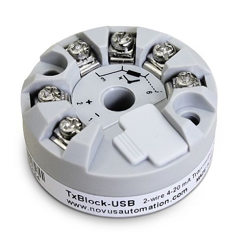 Trasmettitore di temperatura su testa di sonda - TxBlock-USB - Novus Automation - Pt100 / Pt1000 / con termocoppia