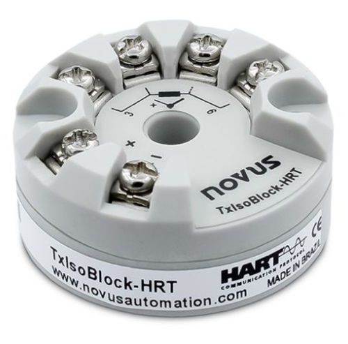 Trasmettitore di temperatura su testa di sonda - TxIsoBlock-HRT - Novus Automation - a termocoppia tipo S / a termocoppia tipo K / Pt100