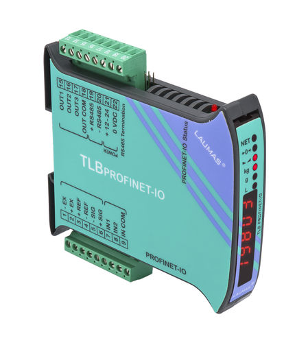 Indicatore trasmettitore di peso con display LED - TLB PROFINET IO - LAUMAS Elettronica - su guida DIN