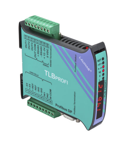 Indicatore trasmettitore di peso con display LED - TLB PROFI - LAUMAS Elettronica - su guida DIN