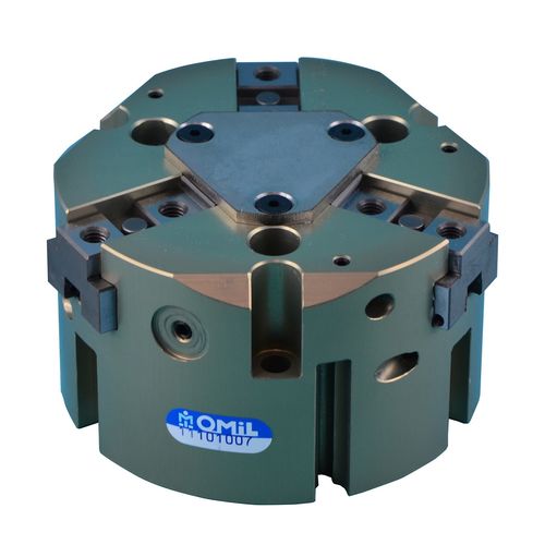 Pinza di presa pneumatica - MAC 3 - OMIL - concentrica / a 3 griffe / per sistema di manipolazione
