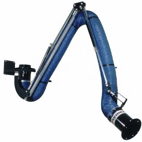 Braccio aspirante fisso - Super-Max SMSV - J. Plymoth / Plymex Group - flessibile / per fumi di saldatura / con braccio di supporto esterno